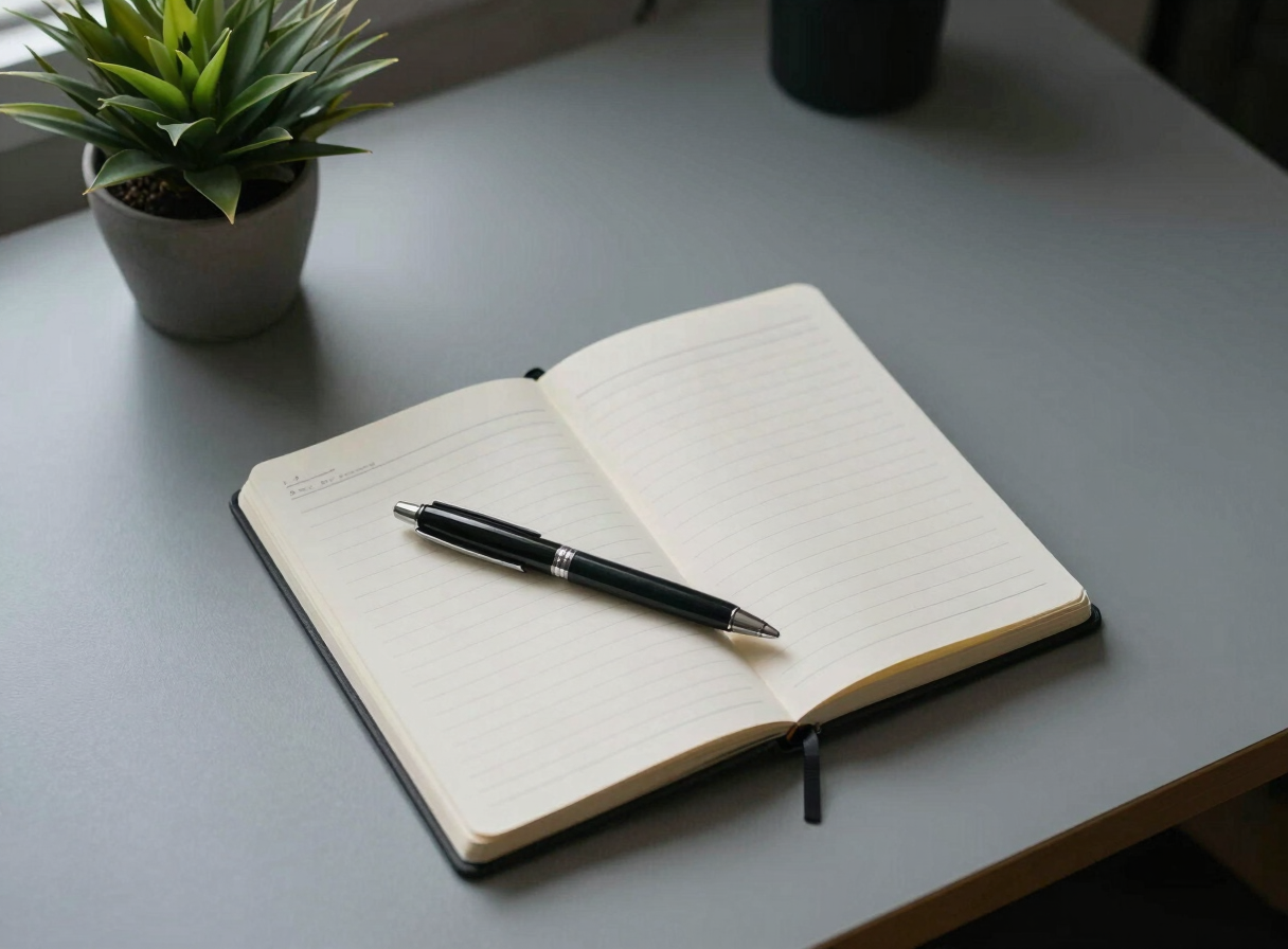 Notebook and pen